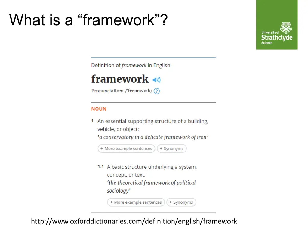 what is a framework