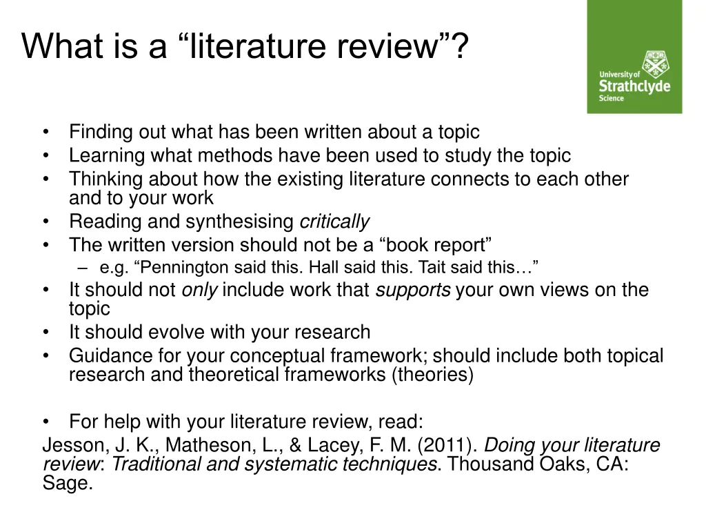 what is a literature review