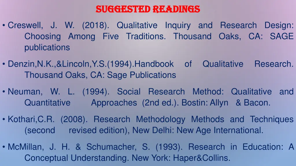 suggested readings suggested readings