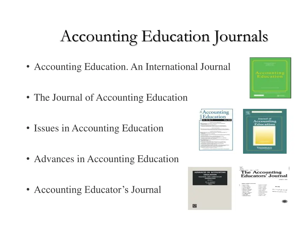 accounting education journals