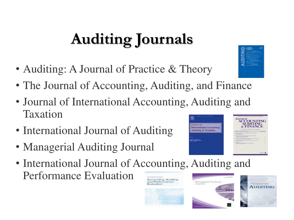 auditing journals