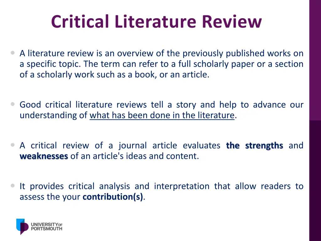 critical literature review