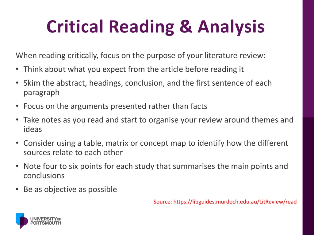 critical reading analysis