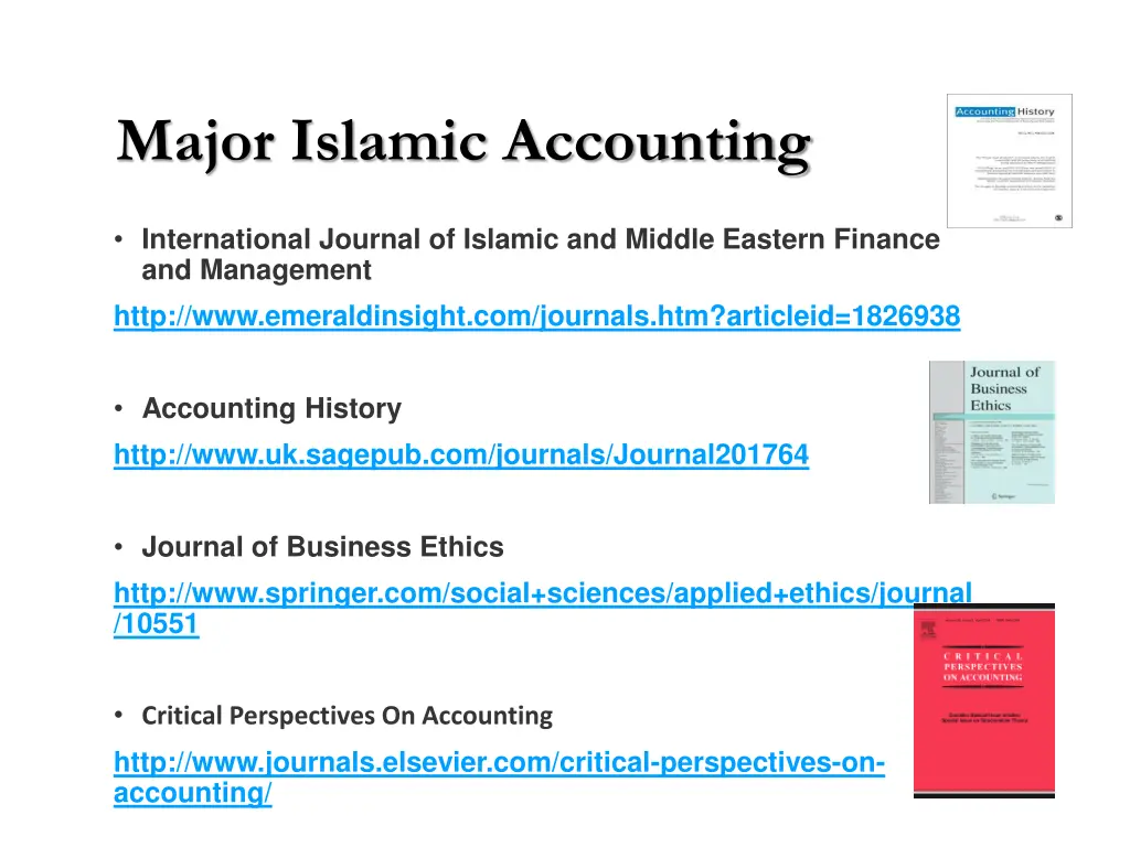 major islamic accounting