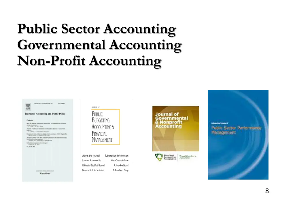 public sector accounting governmental accounting