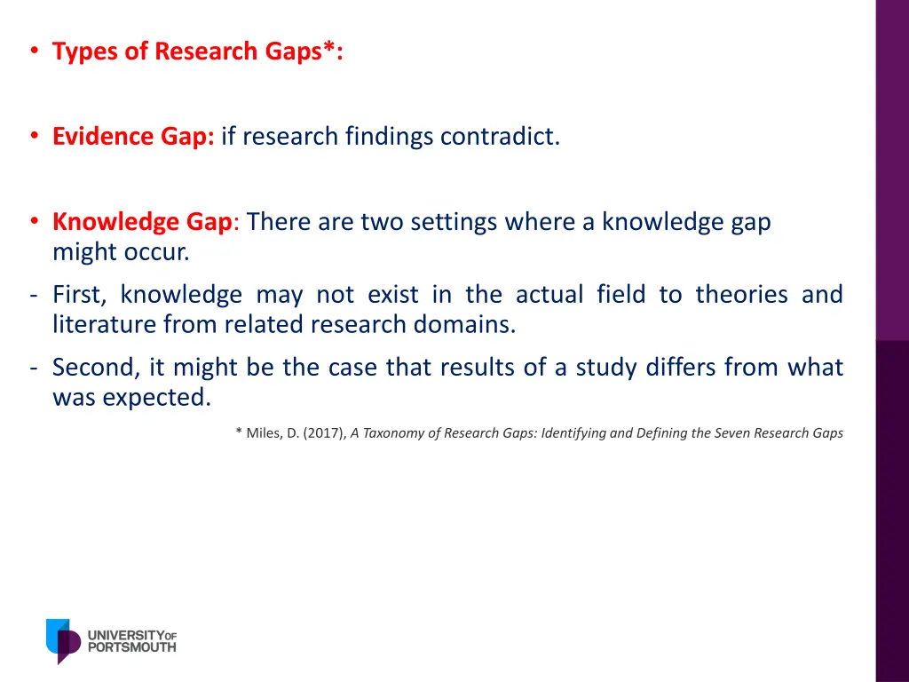 types of research gaps