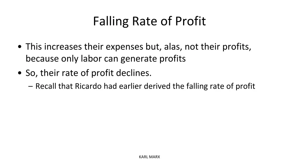 falling rate of profit