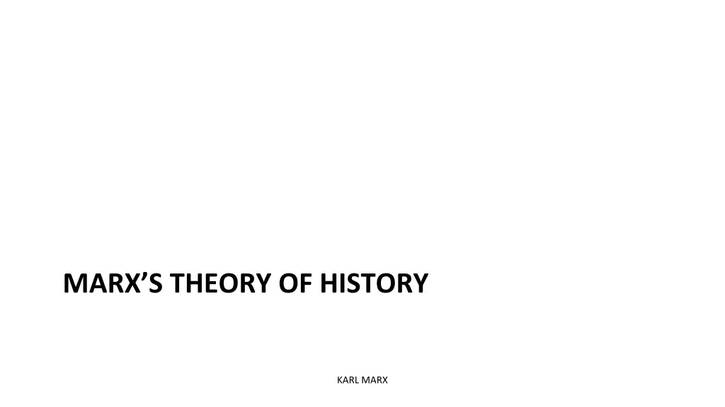 marx s theory of history