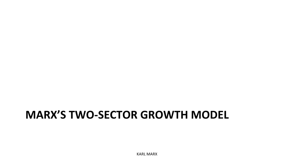 marx s two sector growth model