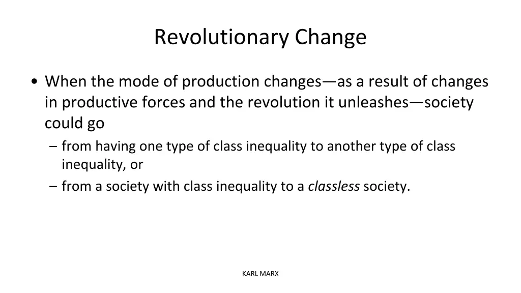 revolutionary change