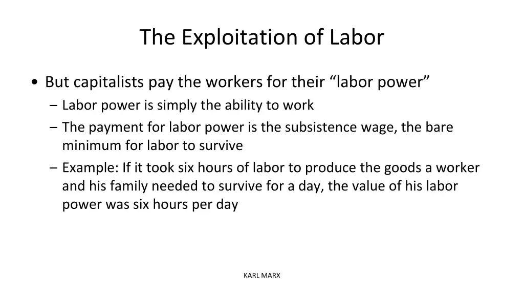 the exploitation of labor 2