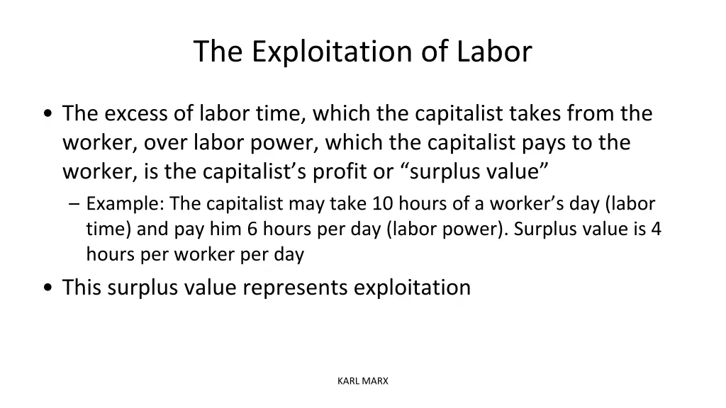 the exploitation of labor 3