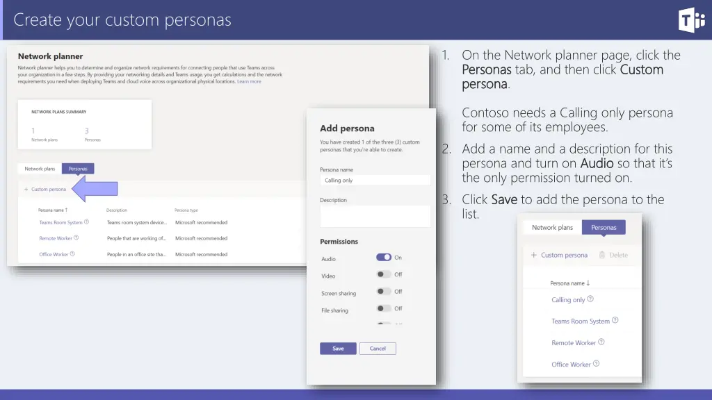 create your custom personas