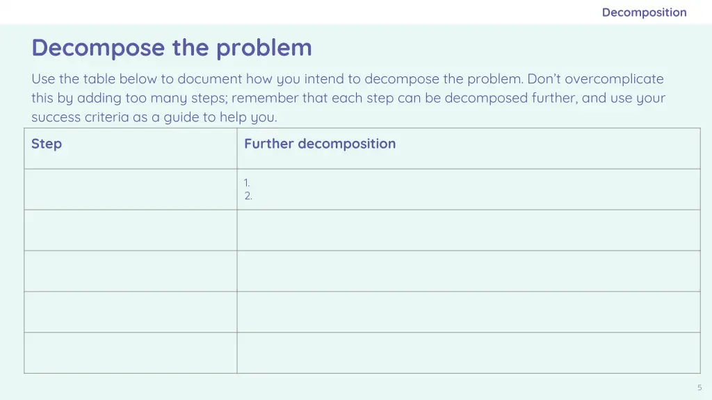 decomposition