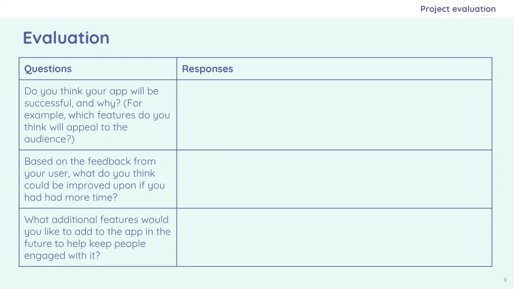 project evaluation