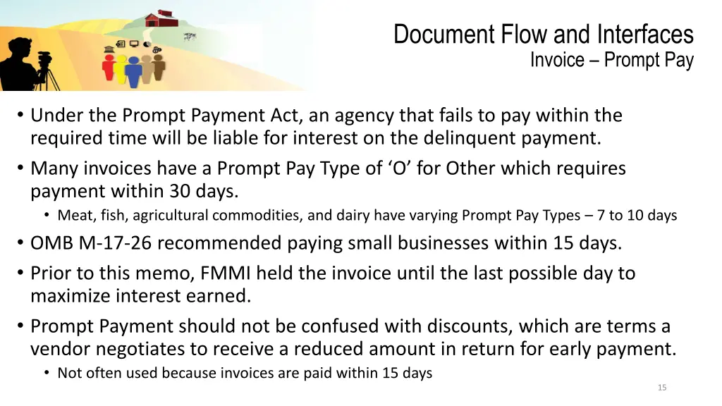 document flow and interfaces invoice prompt pay