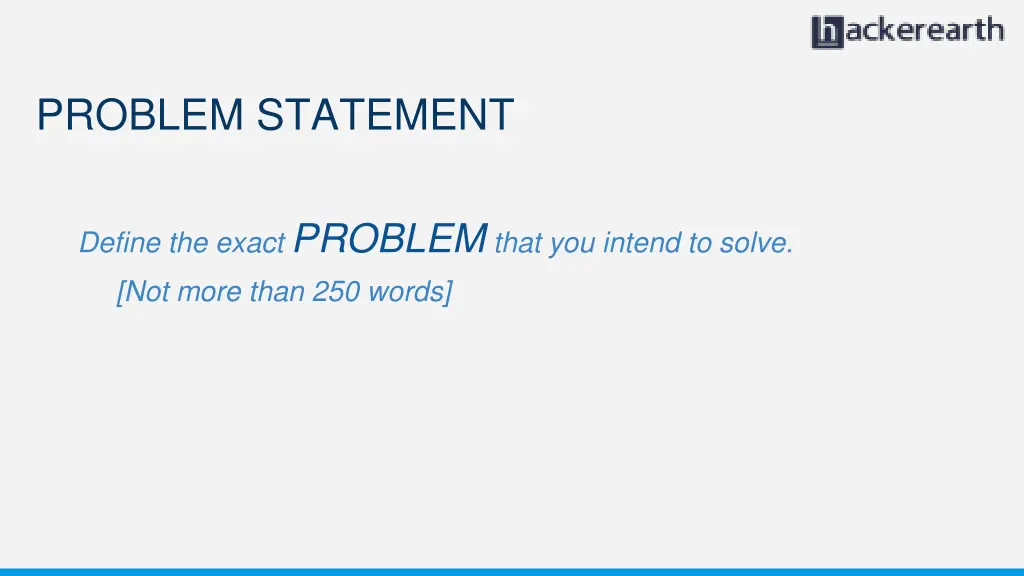 problem statement