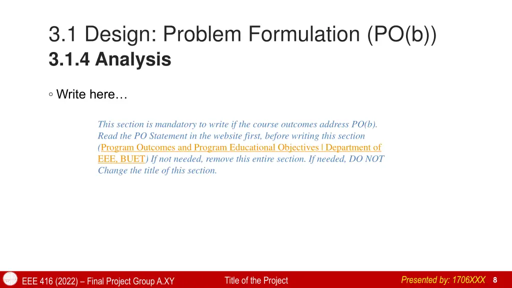 3 1 design problem formulation po b 3 1 4 analysis