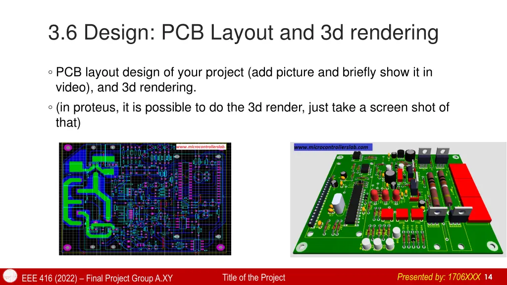 3 6 design pcb layout and 3d rendering