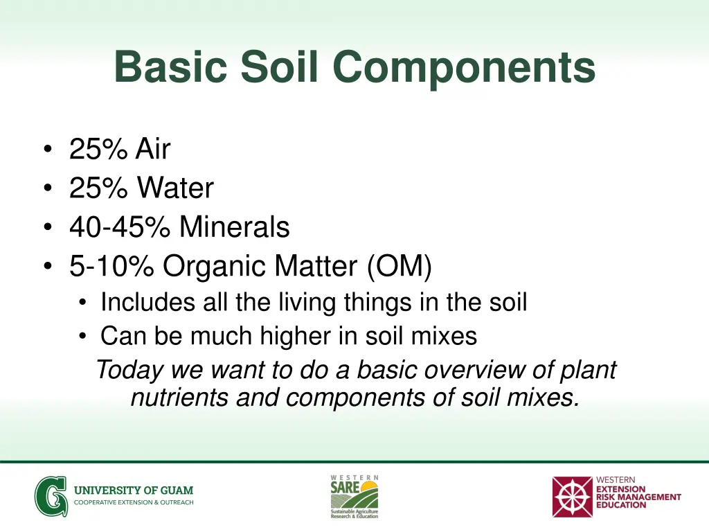 basic soil components