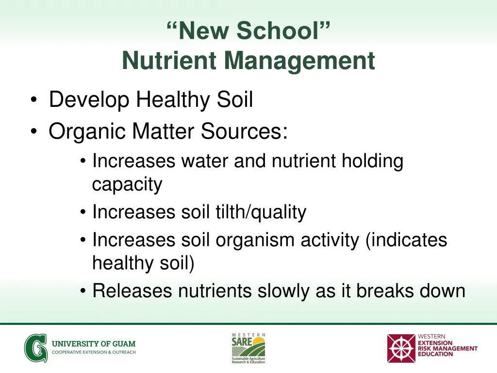 new school nutrient management develop healthy