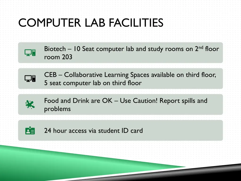 computer lab facilities