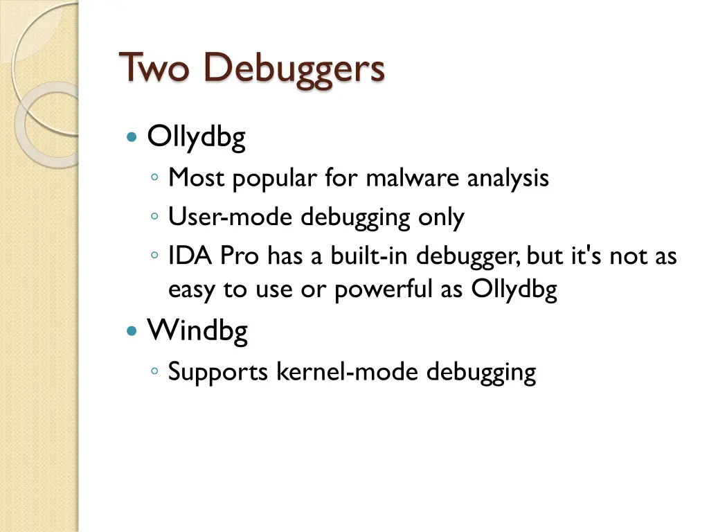 two debuggers