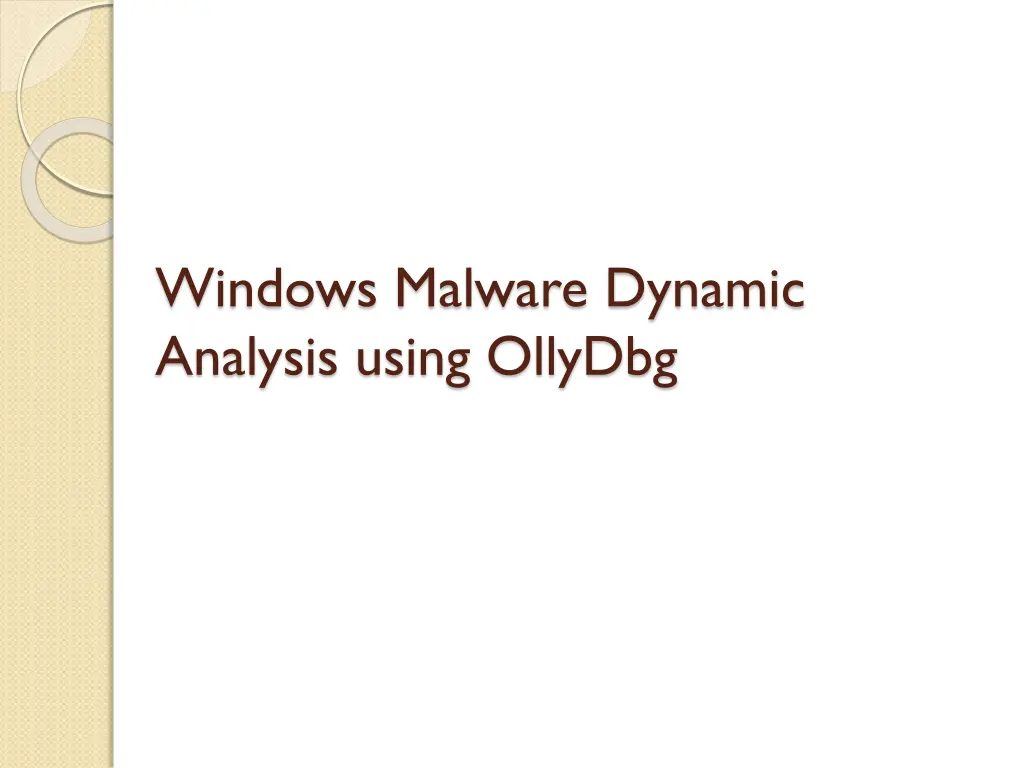 windows malware dynamic analysis using ollydbg