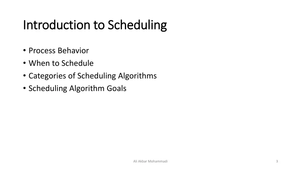 introduction to scheduling introduction