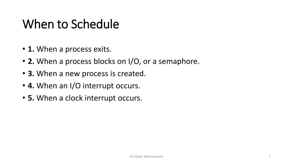 when to schedule when to schedule