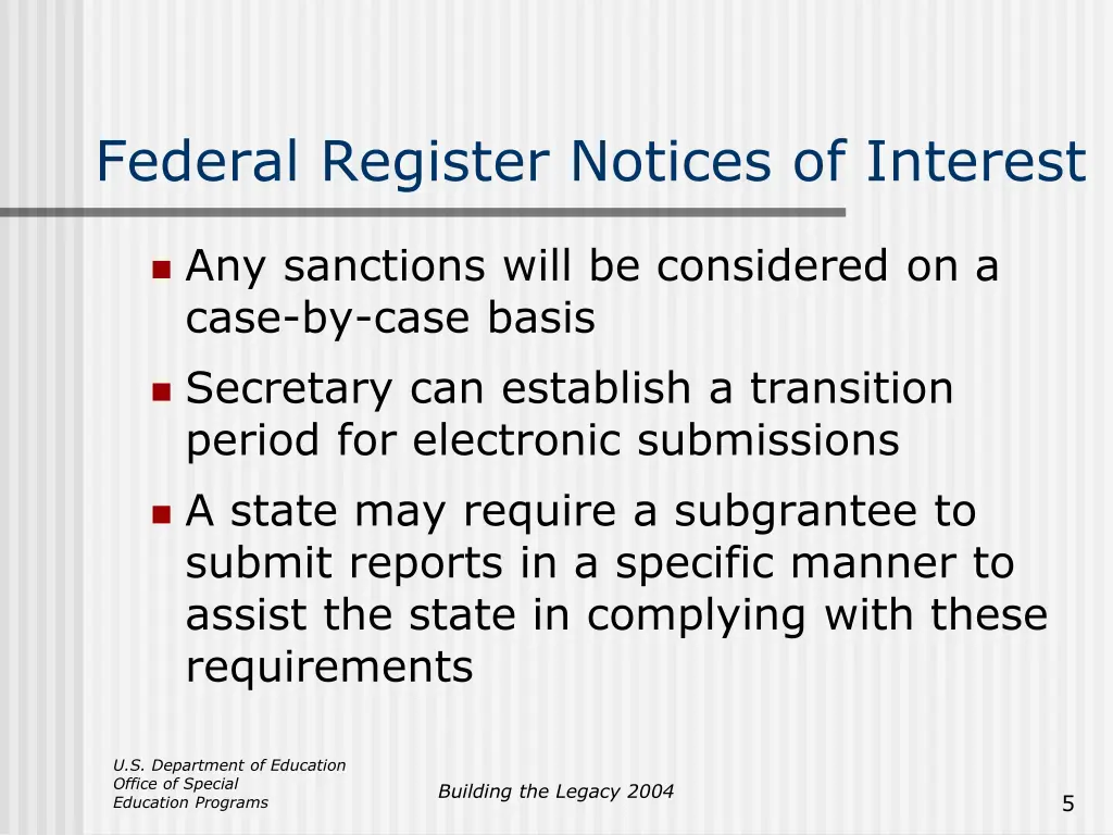 federal register notices of interest 1