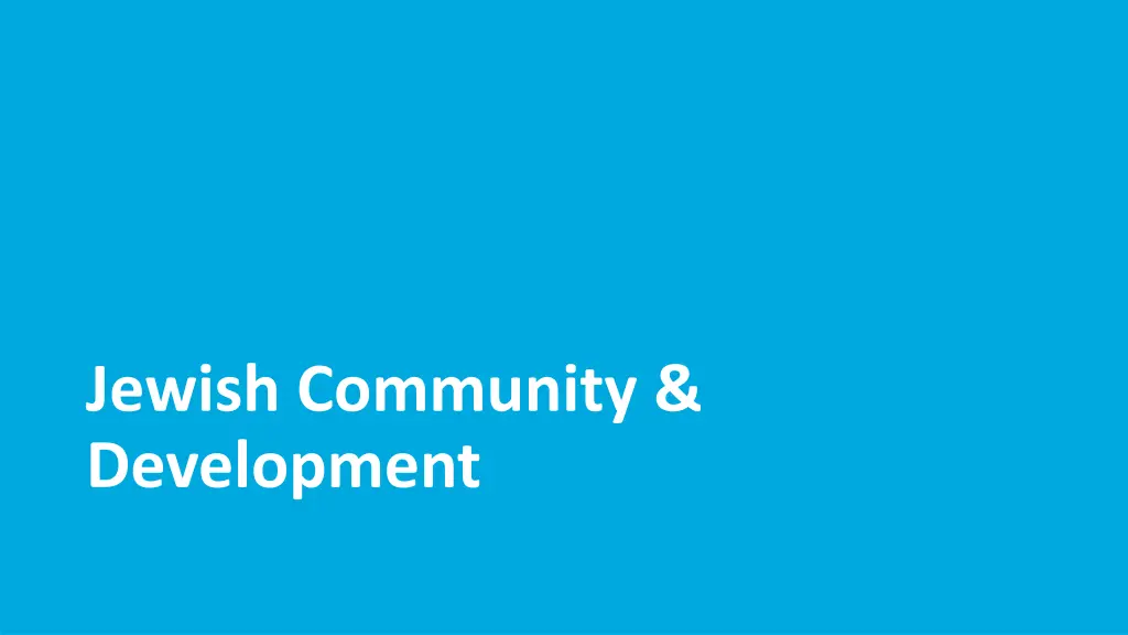 jewish community development