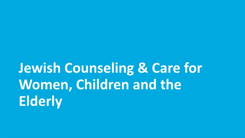 jewish counseling care for women children