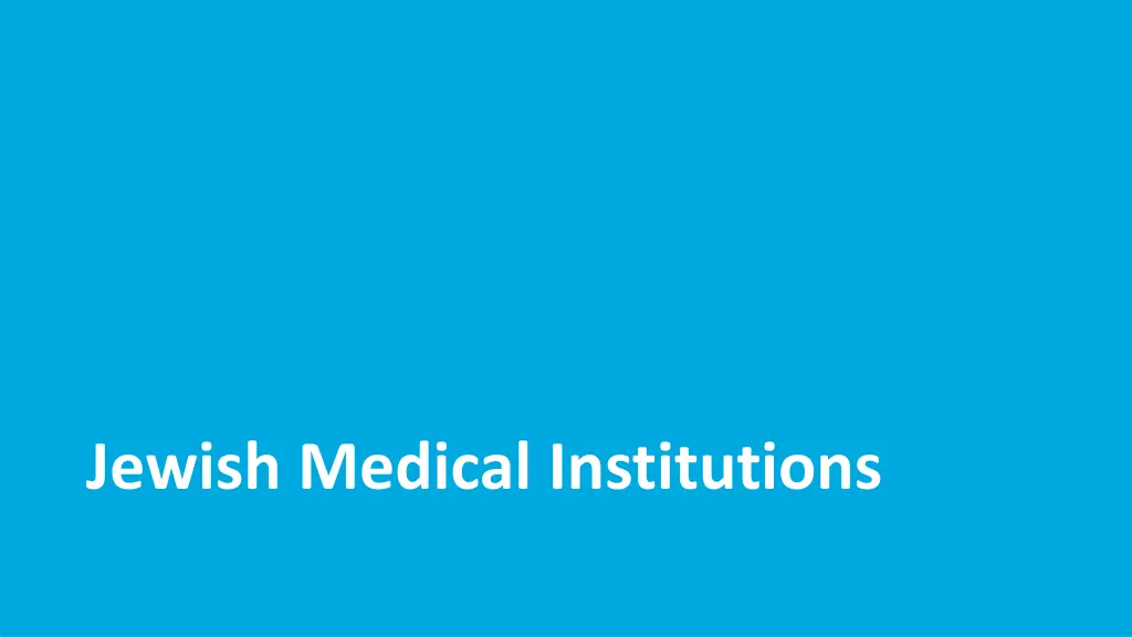 jewish medical institutions