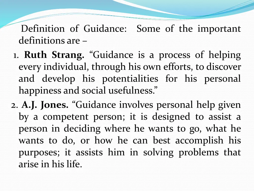 definition of guidance definitions are 1 ruth