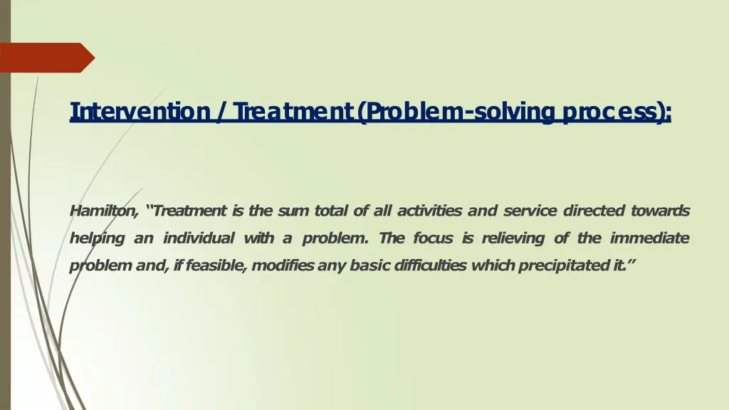 intervention treatment problem solving process