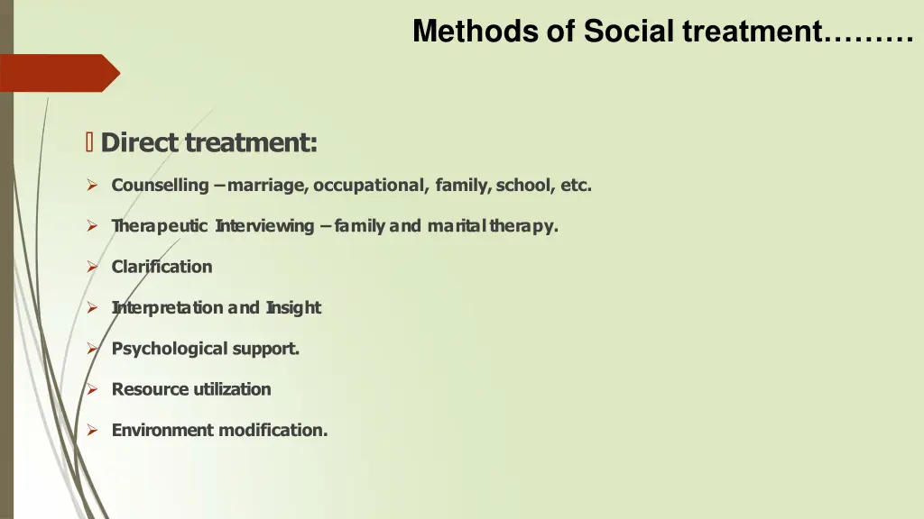 methods of social treatment 1