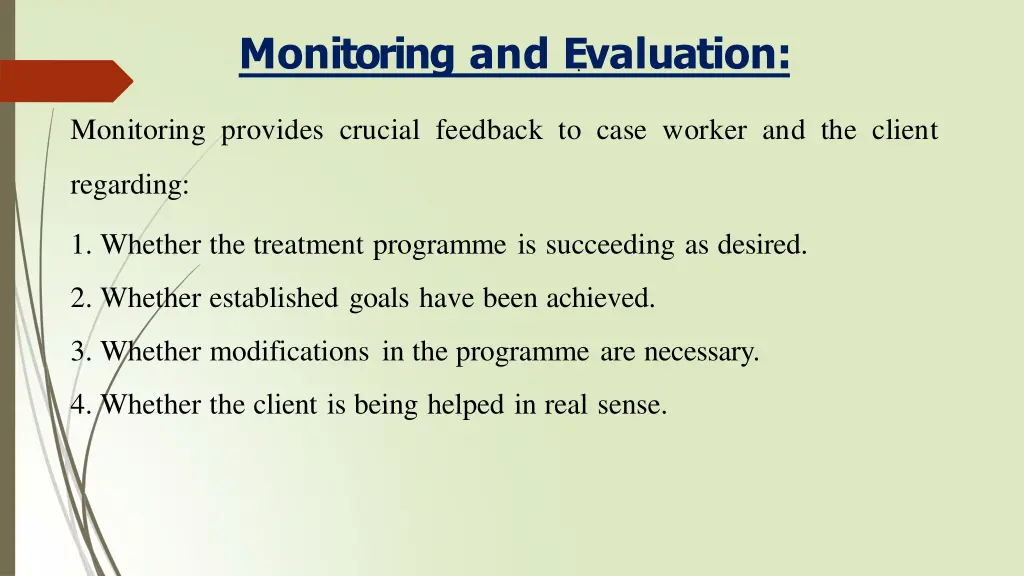 monitoring and e