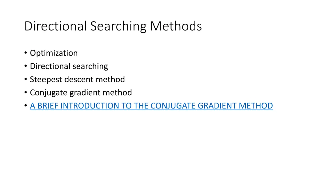 directional searching methods