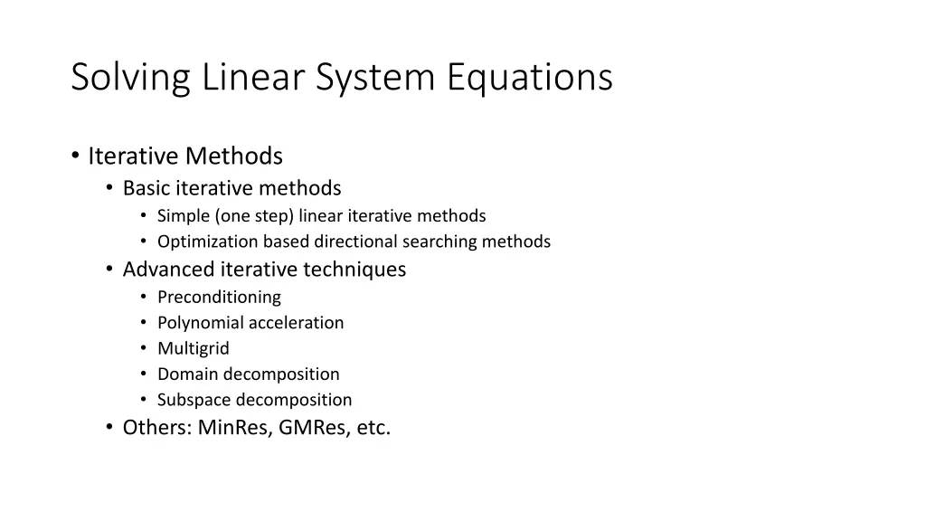 solving linear system equations 1