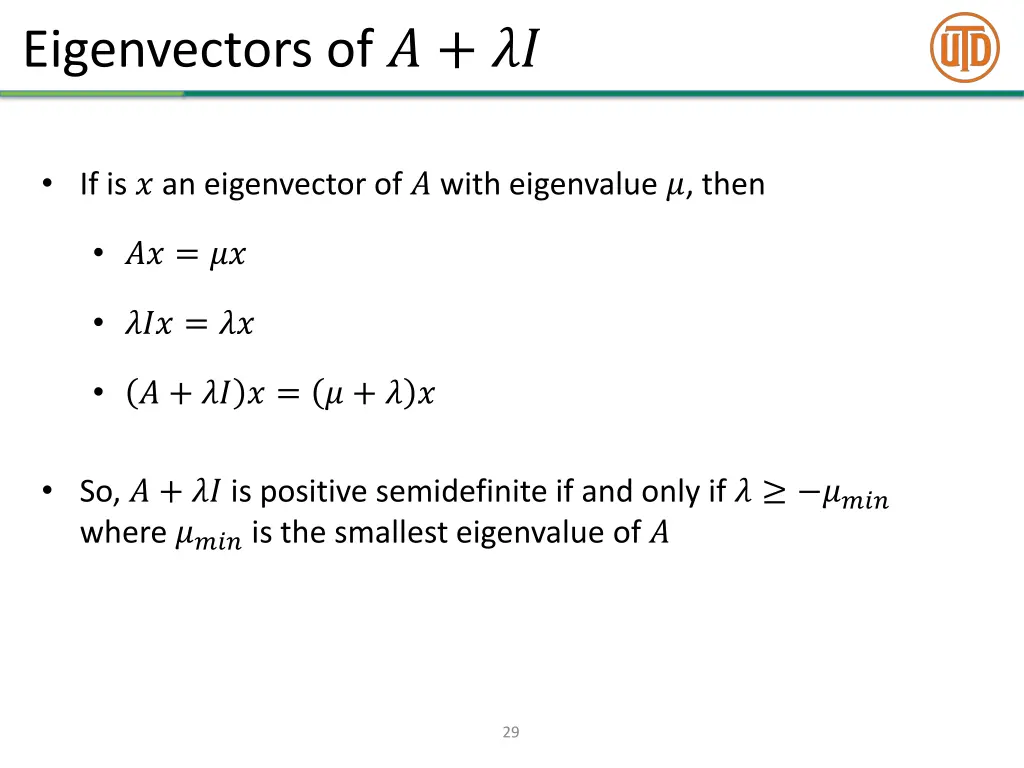 eigenvectors of