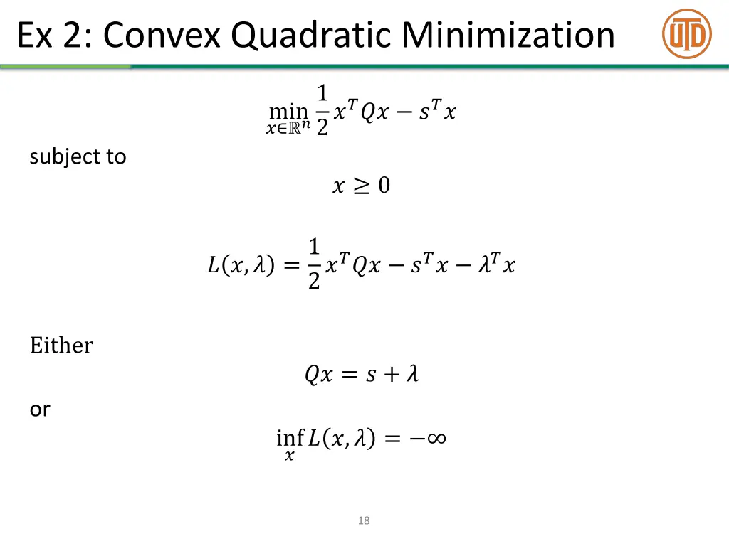 ex 2 convex quadratic minimization 1