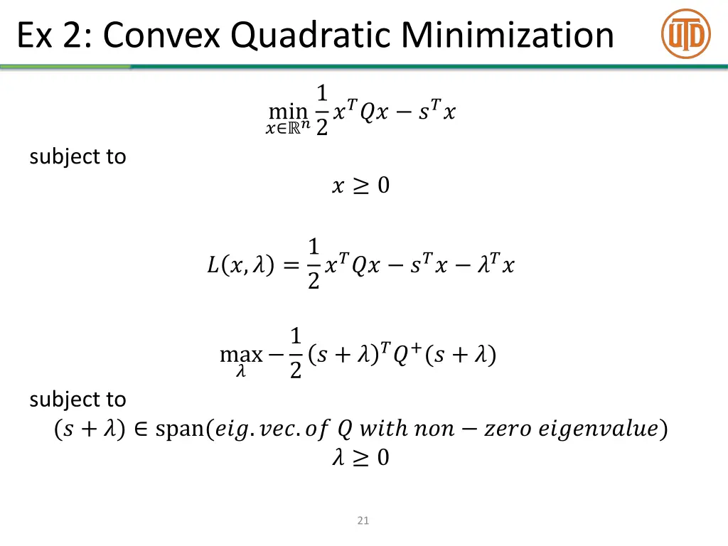 ex 2 convex quadratic minimization 4