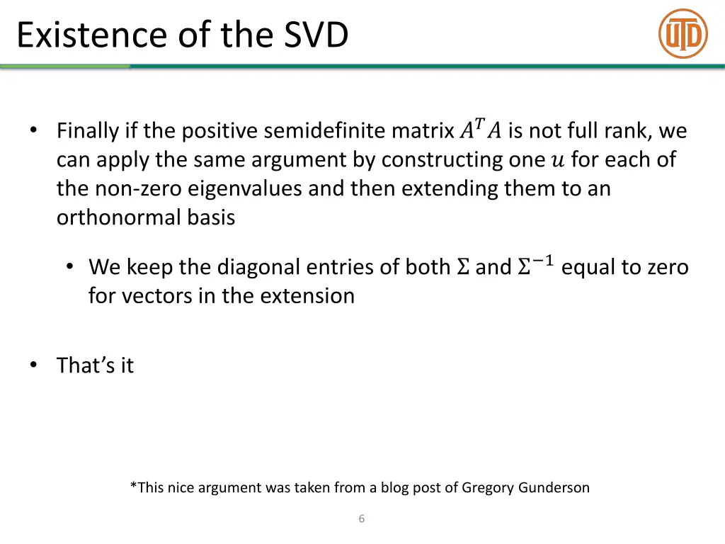 existence of the svd 2