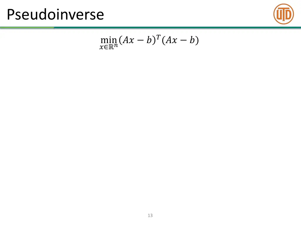 pseudoinverse 1