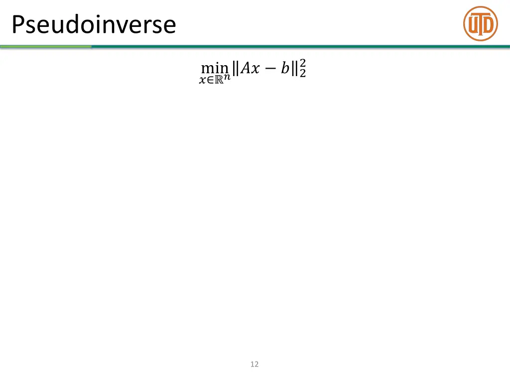 pseudoinverse