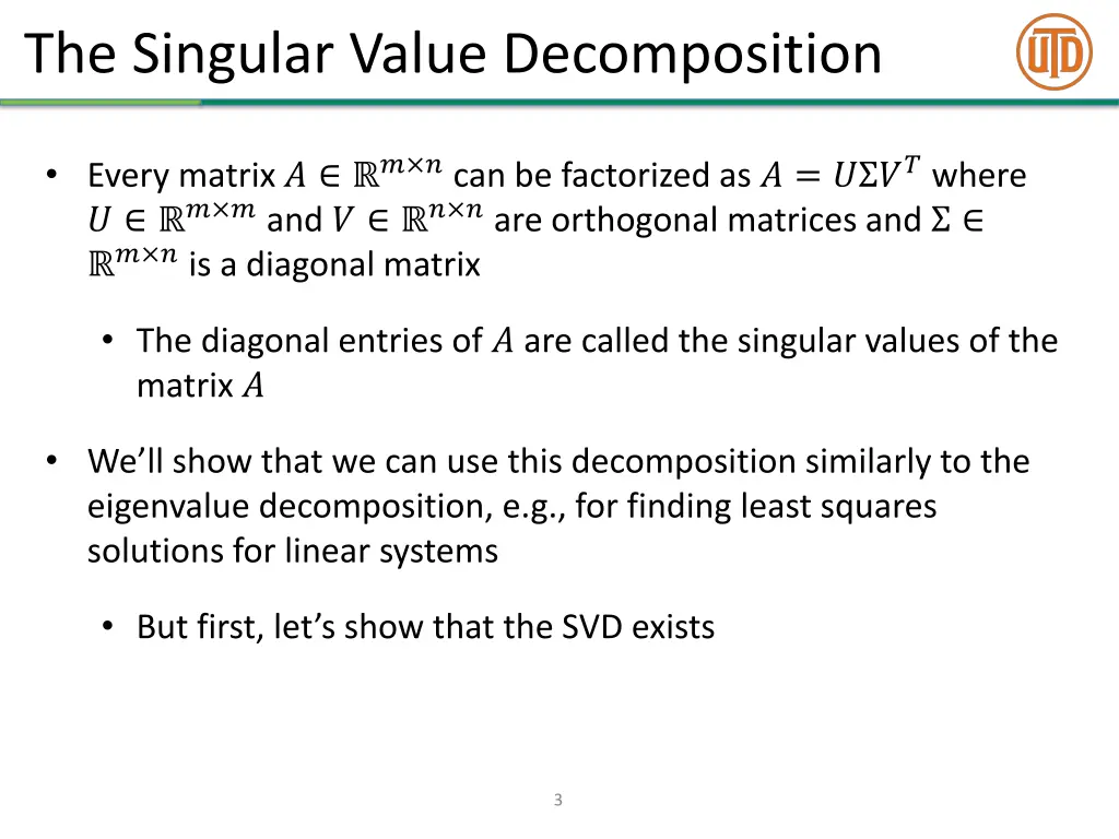 the singular value decomposition