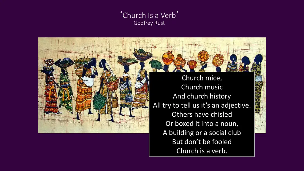 church is a verb godfrey rust