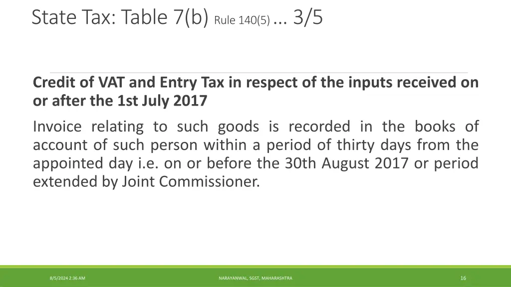 state tax table 7 b rule 140 5 3 5