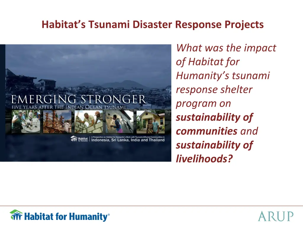 habitat s tsunami disaster response projects 1